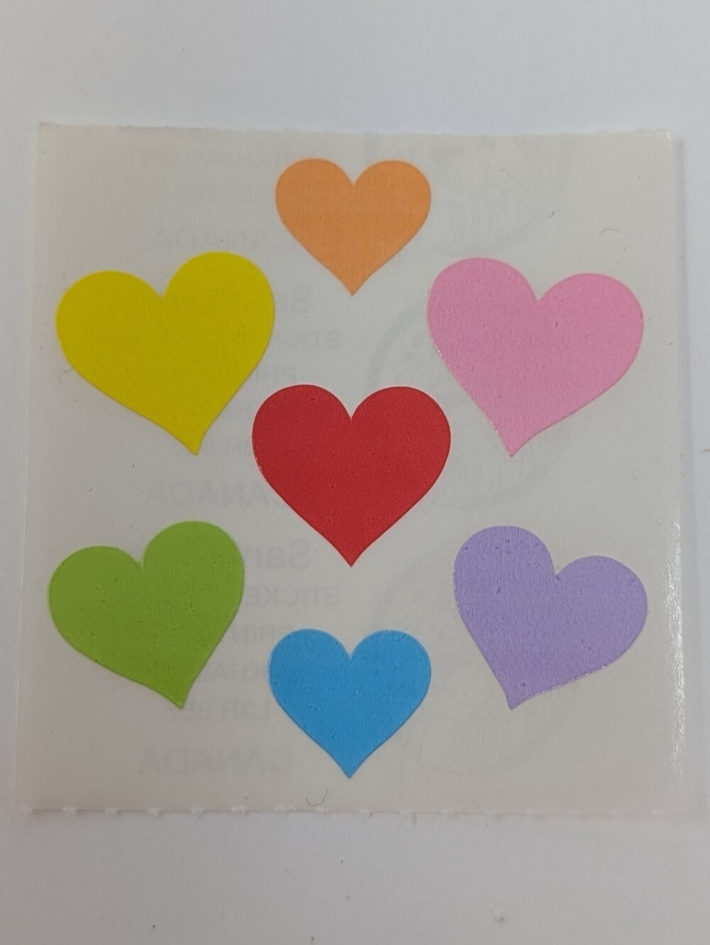 Sandylion Stickers Heart Rainbow Colourful Vintage